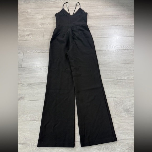Likely Brooklyn Black Wide Leg Spaghetti Strap Jumpsuit - Picture 13 of 15